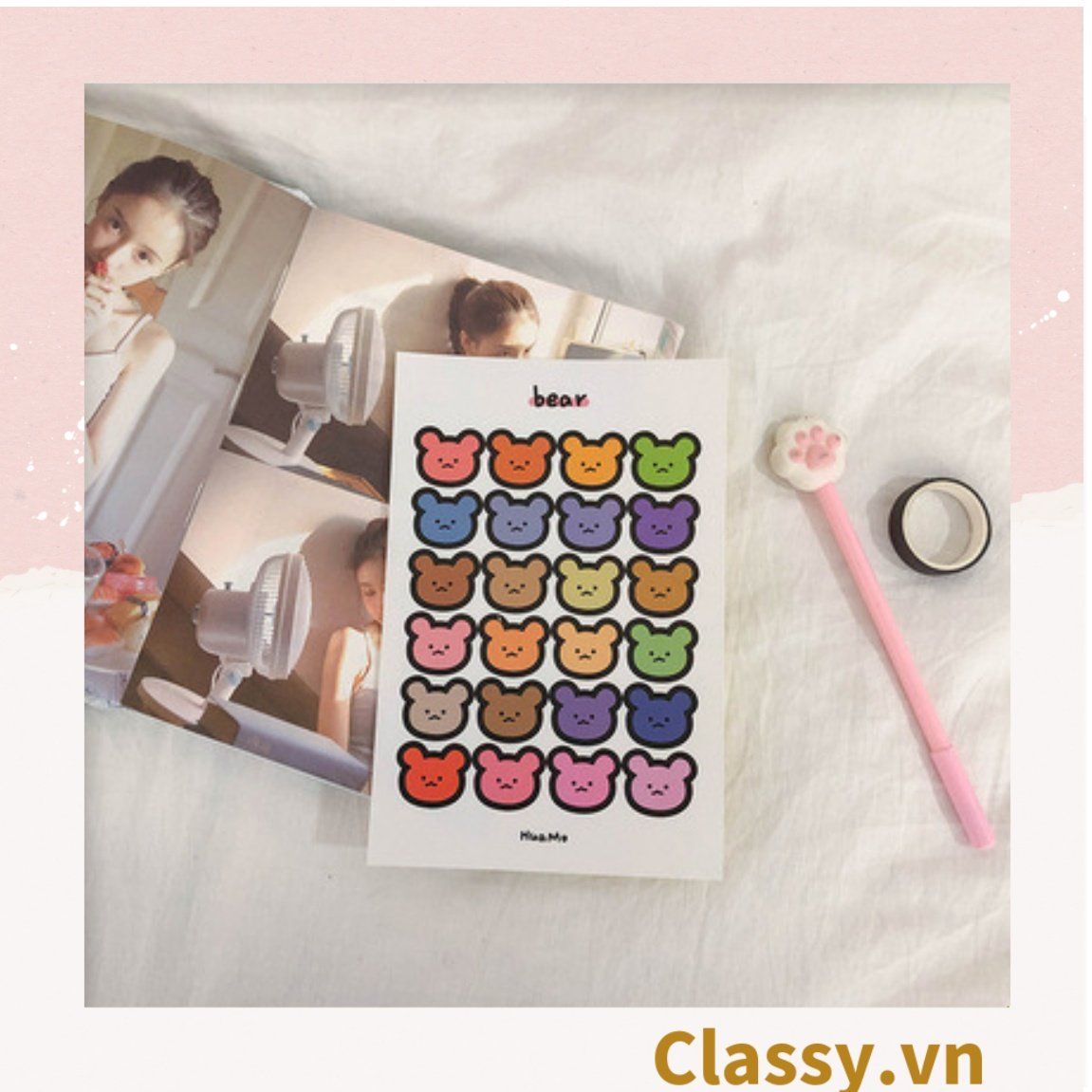  Bộ 12 Sticker dễ thương tem dán chống nước, sticker dán laptop, điện thoại, đàn guitar, mũ bảo hiểm, vali, ipad PK638 