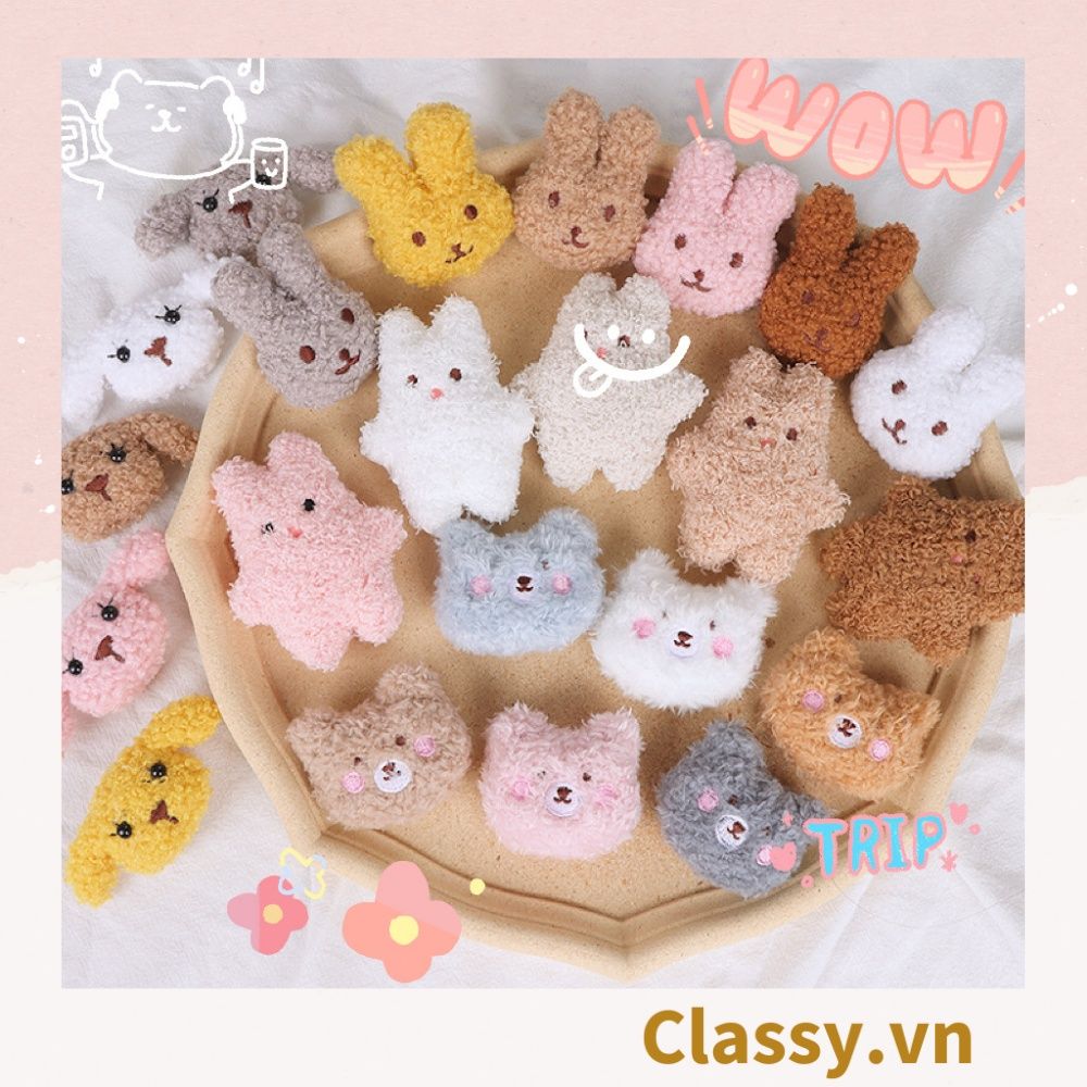 Classy Pin Cài Áo, huy hiệu cài Balo, Túi Xách bằng bông , Thú Bông Hoạt Hình Dễ Thương PK648