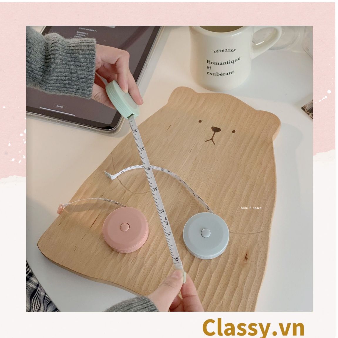 Thước Dây Cuộn Mini Rút Tự Động hình trái cây Siêu Dễ Thương PK650