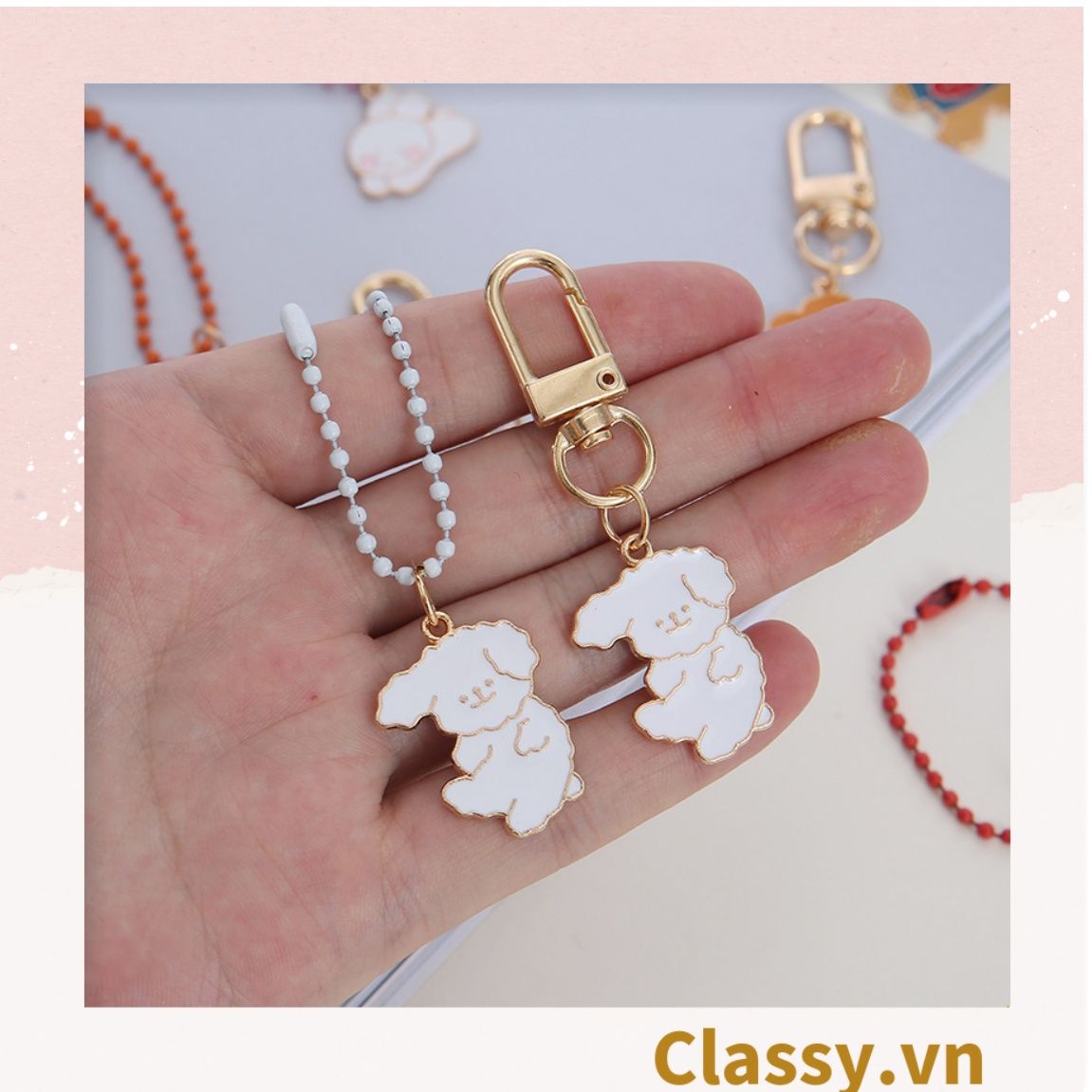 Phụ kiện điện thoại, móc chìa khóa, airtag, Móc Khóa Keychain, Cài Airpod Hoạt Hình Nhiều Màu Sắc PK656