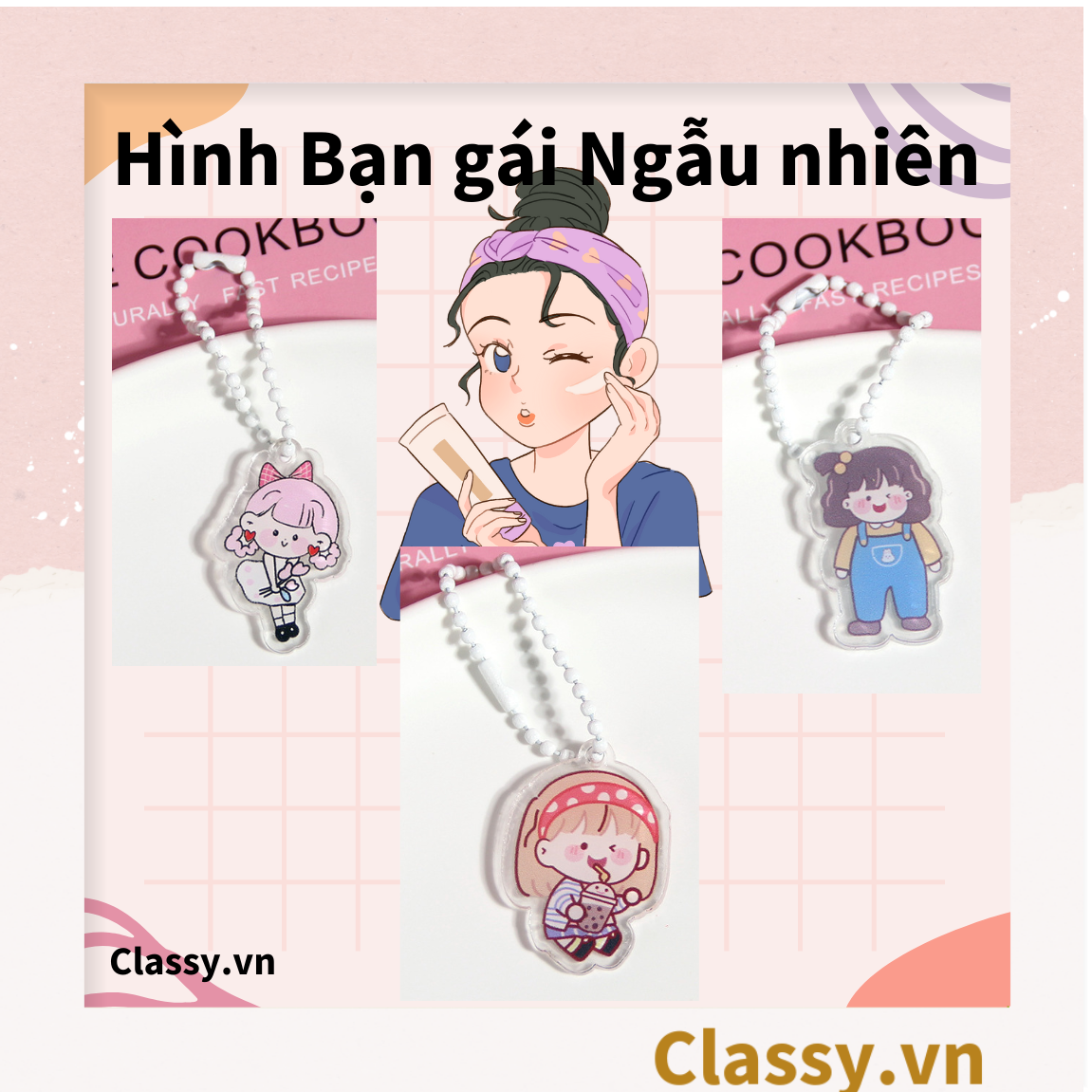 Phụ kiện điện thoại, móc chìa khóa, airtag, Móc Khóa Keychain, Cài Airpod Hoạt Hình Nhiều Màu Sắc PK656