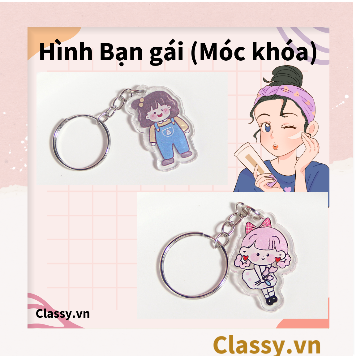 Phụ kiện điện thoại, móc chìa khóa, airtag, Móc Khóa Keychain, Cài Airpod Hoạt Hình Nhiều Màu Sắc PK656