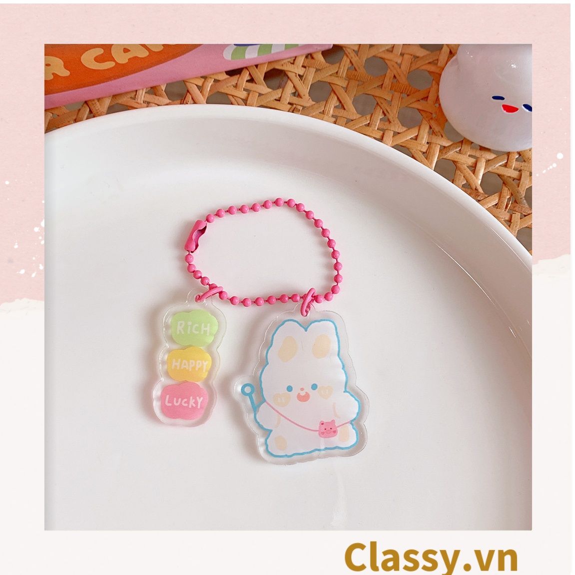 Phụ kiện điện thoại, móc chìa khóa, airtag, Móc Khóa Keychain, Cài Airpod Hoạt Hình Nhiều Màu Sắc PK656