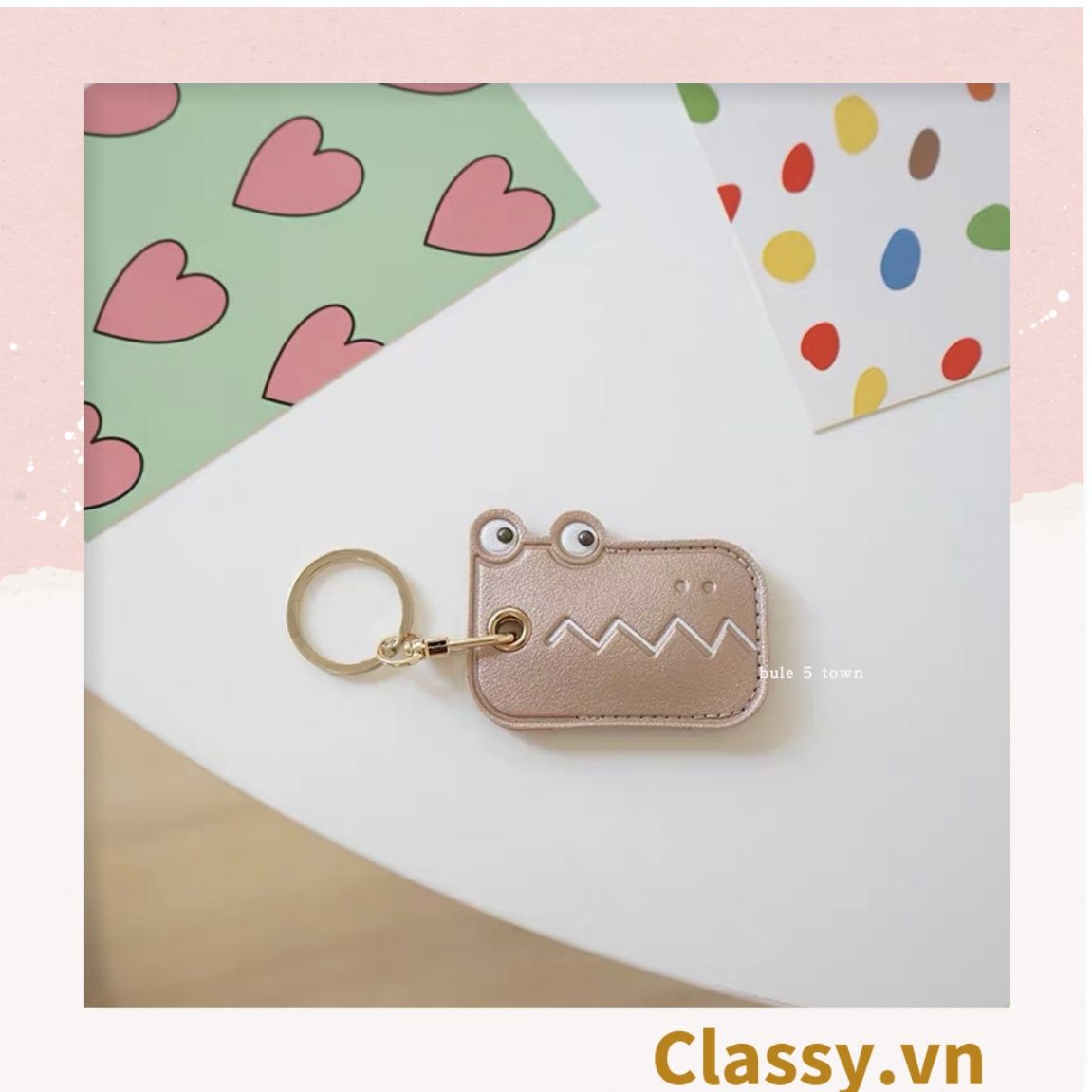 Móc chìa khóa đựng thẻ gửi xe, Vỏ bảo vệ Airtag nhiều hình xinh xắn họa tiết trẻ trung PK657