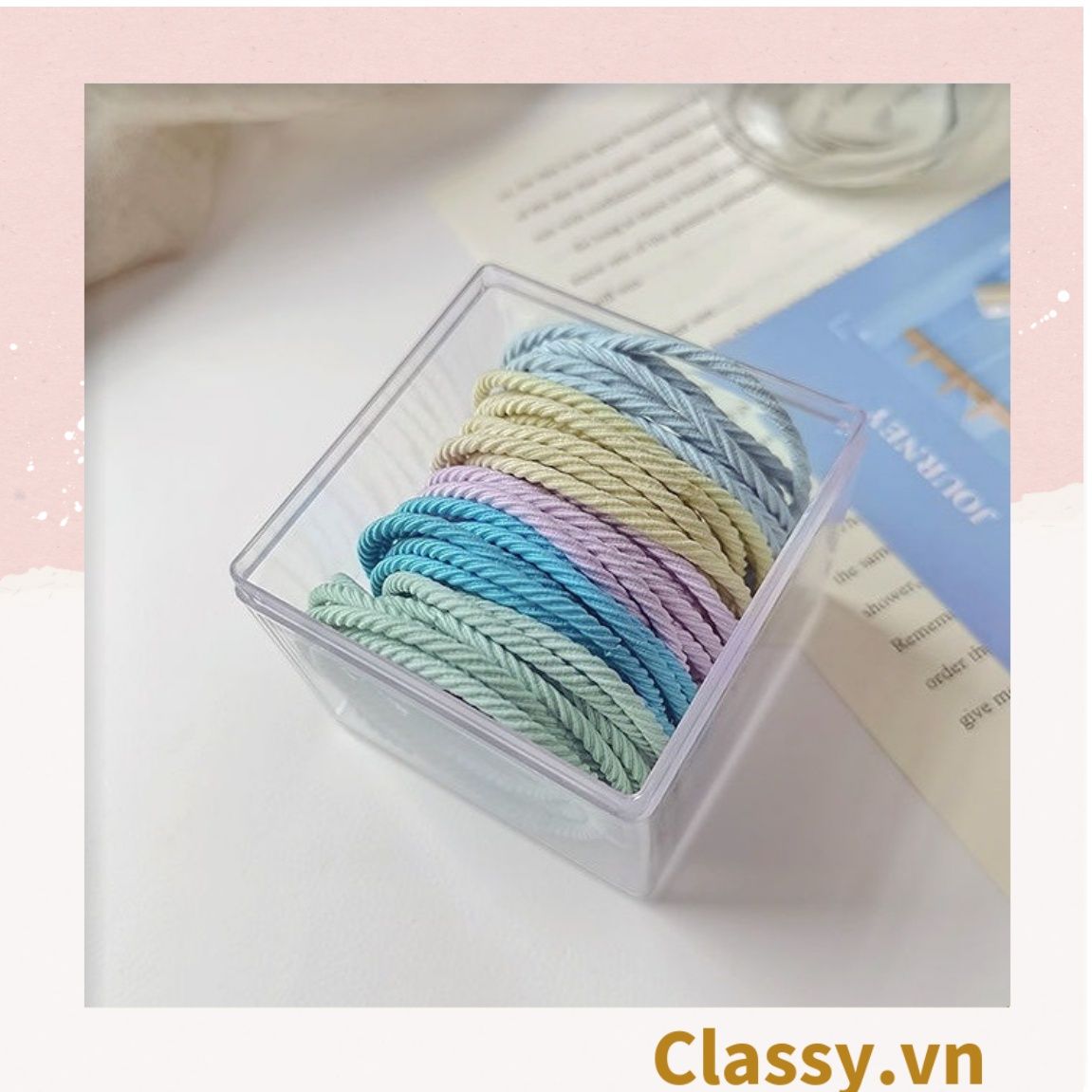COMBO 10 Dây chun xoắn buộc tóc, cột tóc chất liệu bền dai phong cách hàn quốc cho bạn gái PK704