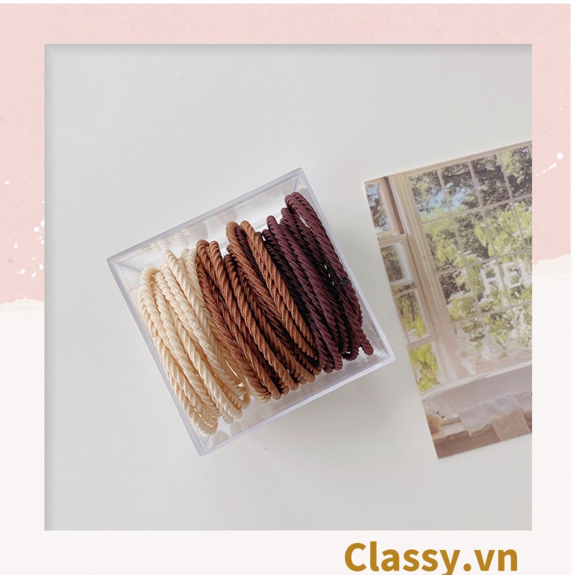 COMBO 10 Dây chun xoắn buộc tóc, cột tóc chất liệu bền dai phong cách hàn quốc cho bạn gái PK704