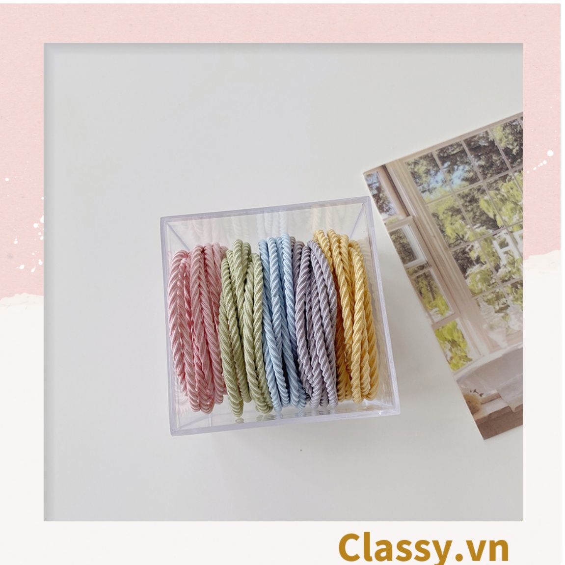 COMBO 10 Dây chun xoắn buộc tóc, cột tóc chất liệu bền dai phong cách hàn quốc cho bạn gái PK704