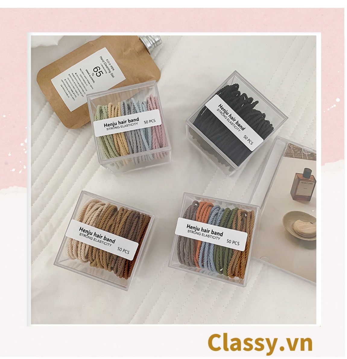 COMBO 10 Dây chun xoắn buộc tóc, cột tóc chất liệu bền dai phong cách hàn quốc cho bạn gái PK704