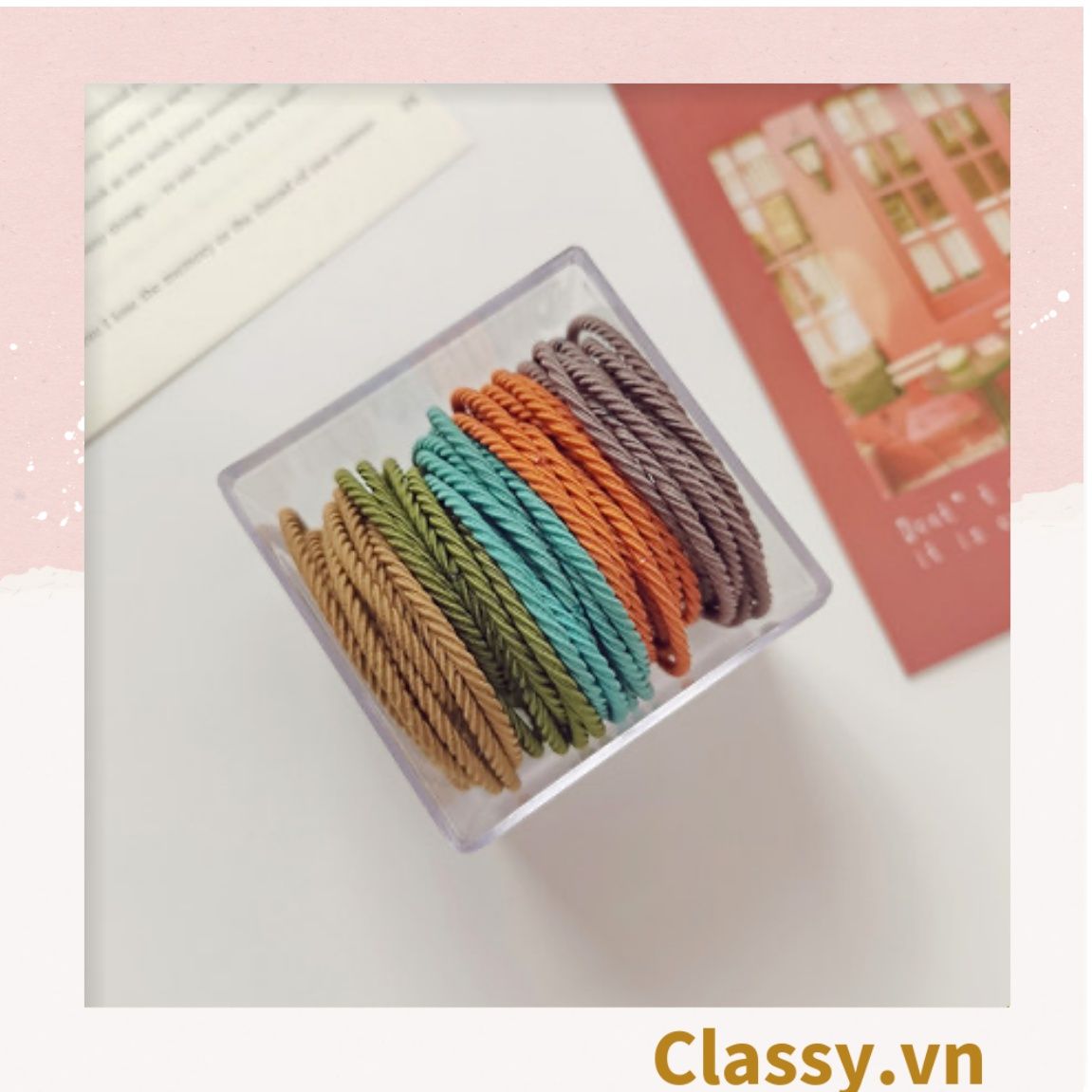 COMBO 10 Dây chun xoắn buộc tóc, cột tóc chất liệu bền dai phong cách hàn quốc cho bạn gái PK704