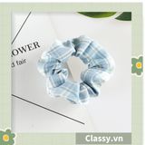  Scrunchies buộc tóc  nhiều họa tiết; tông màu xanh lá nữ tính thanh lịch PK705 