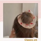  Scrunchies buộc tóc  nhiều họa tiết; họa tiết trái cây nữ tính thanh lịch PK707-PK708 