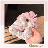  Scrunchies buộc tóc  nhiều họa tiết; họa tiết trái cây nữ tính thanh lịch PK707-PK708 