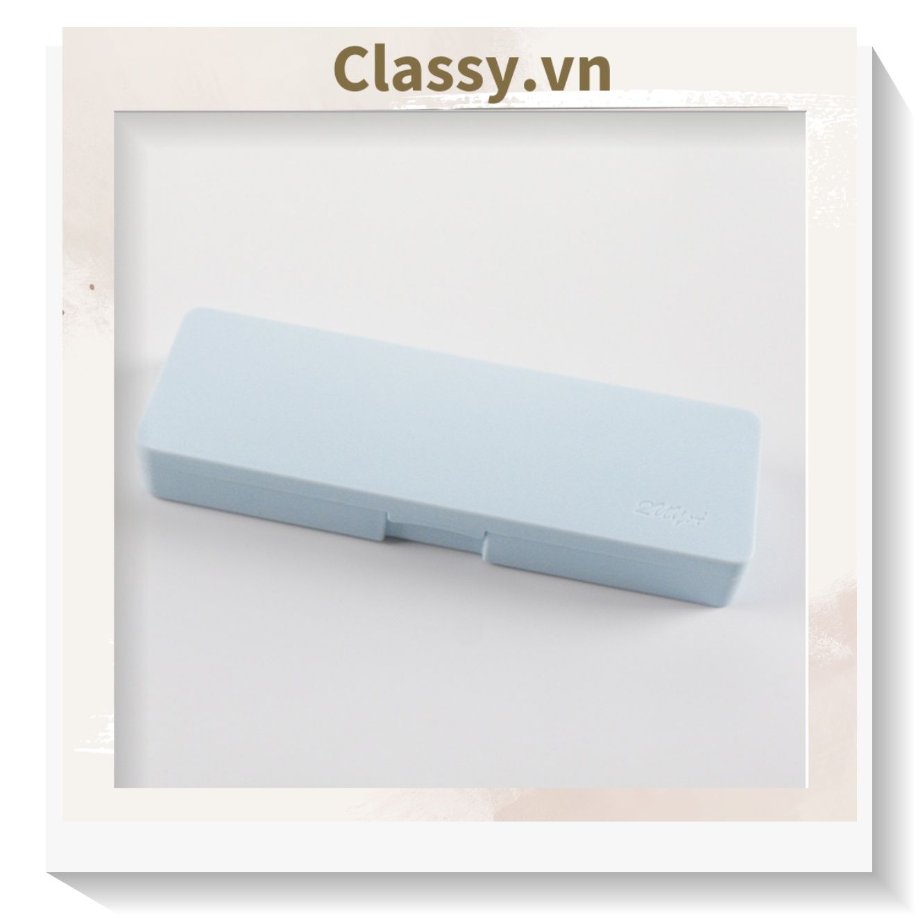 PK725 Hộp đựng bút chất liệu nhựa màu pastel đính họa tiết hoạt hình ngộ nghĩnh xinh xẻo
