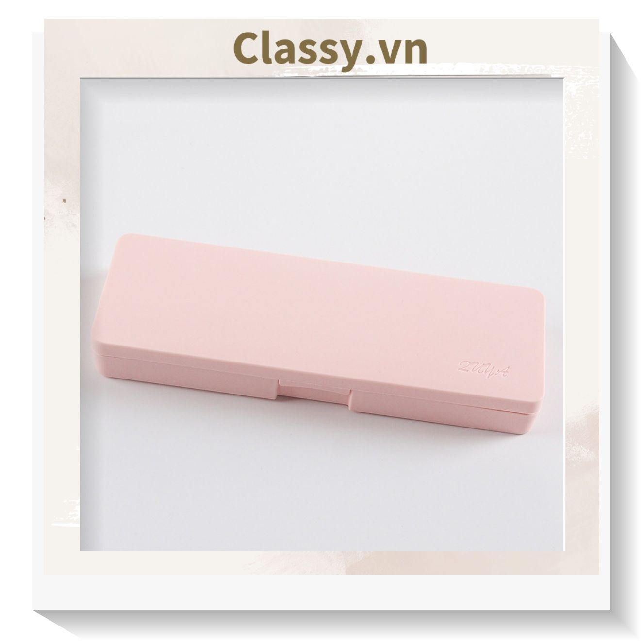 PK725 Hộp đựng bút chất liệu nhựa màu pastel đính họa tiết hoạt hình ngộ nghĩnh xinh xẻo
