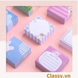  PK726 Tệp 50 tờ Giấy note ghi nhớ Post-It, màu pastel dễ thương in hình hoạt hình; tiện dụng; kích thước 80X 80 Cm 