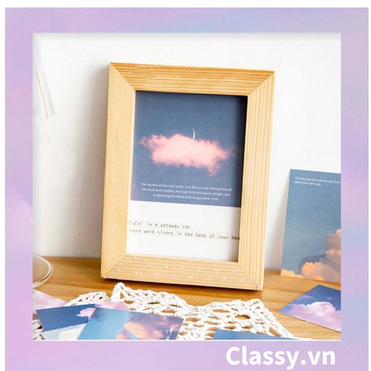 100 tờ Giấy note, giấy ghi chú họa tiết bầu trời lãng mạn PK726, loại không có keo dính, có thể xé rời