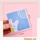  PK726 Tệp 50 tờ Giấy note ghi nhớ Post-It, màu pastel dễ thương in hình hoạt hình; tiện dụng; kích thước 80X 80 Cm 