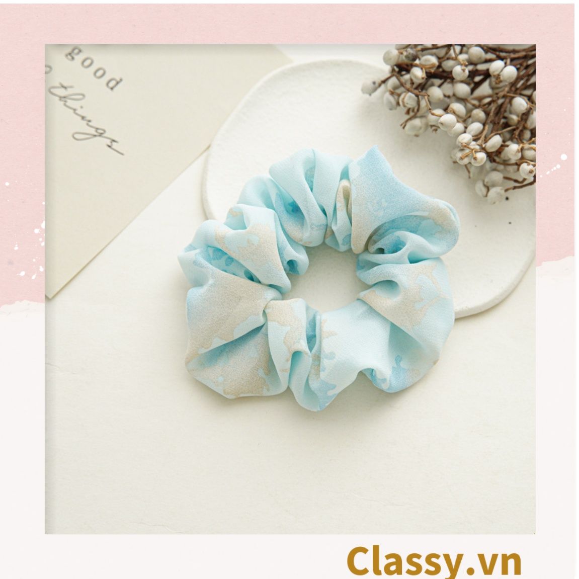 Scrunchies buộc tóc tông màu Gradient ngọt ngào, nữ tính thanh lịch PK733