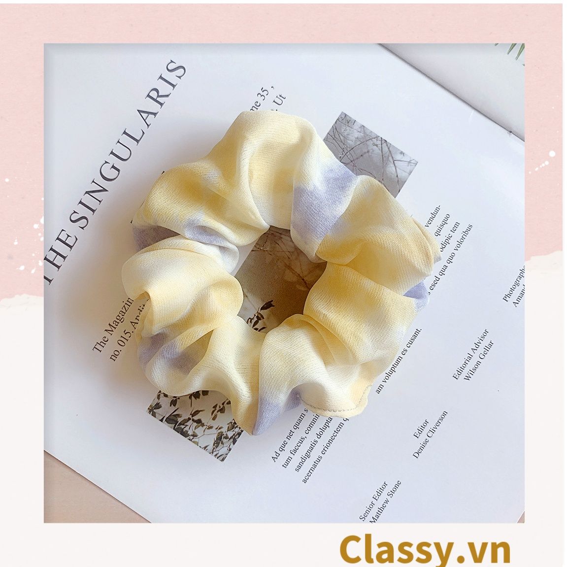 Scrunchies buộc tóc tông màu Gradient ngọt ngào, nữ tính thanh lịch PK733