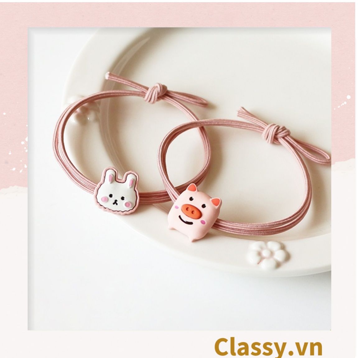 01 dây cột tóc đính hình chú cáo nhỏ, bền chắc giá rẻ, nữ tính PK736