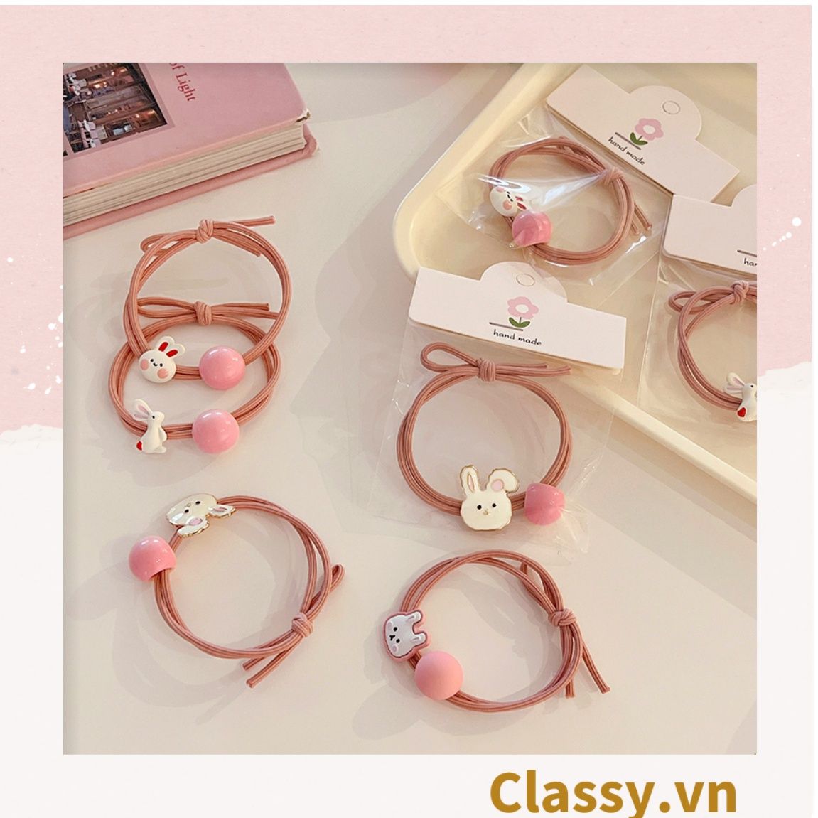 01 dây cột tóc đính hình chú cáo nhỏ, bền chắc giá rẻ, nữ tính PK736