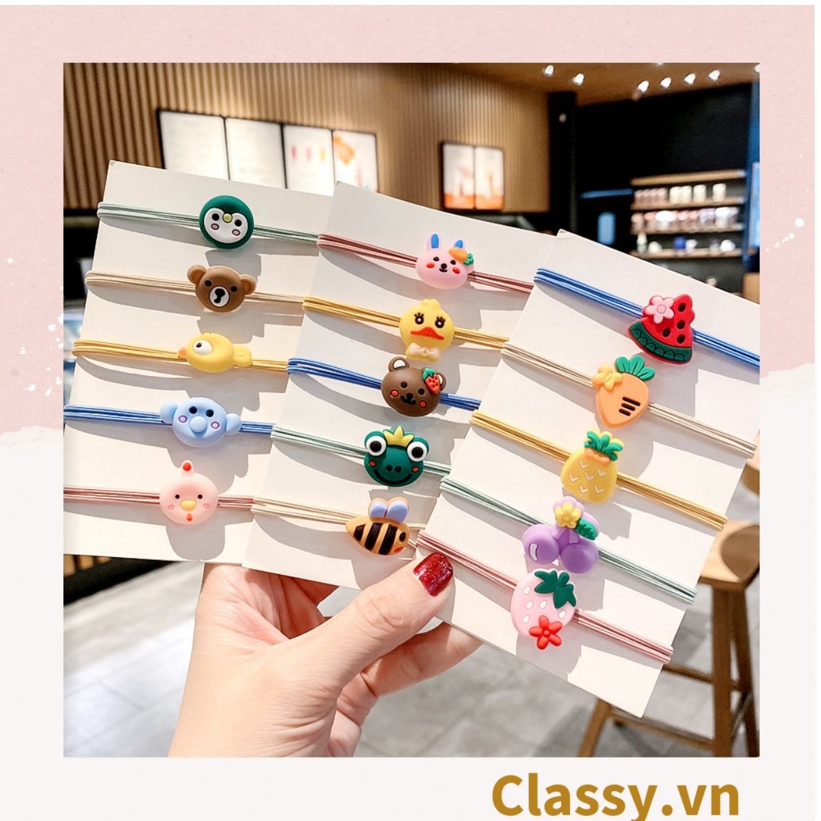 01 dây cột tóc đính hình chú cáo nhỏ, bền chắc giá rẻ, nữ tính PK736