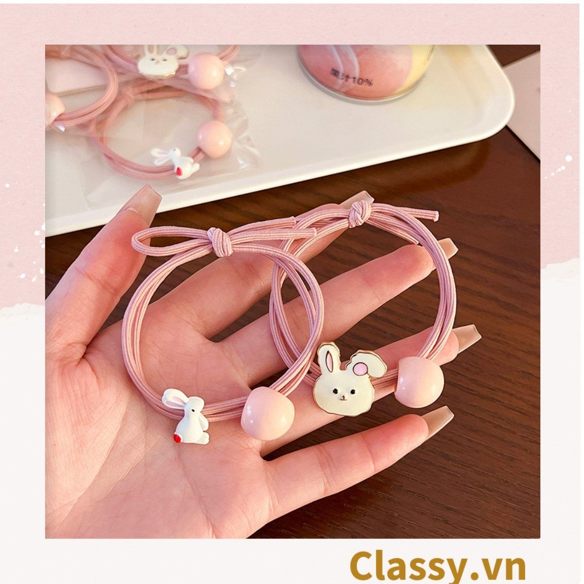 01 dây cột tóc đính hình chú cáo nhỏ, bền chắc giá rẻ, nữ tính PK736