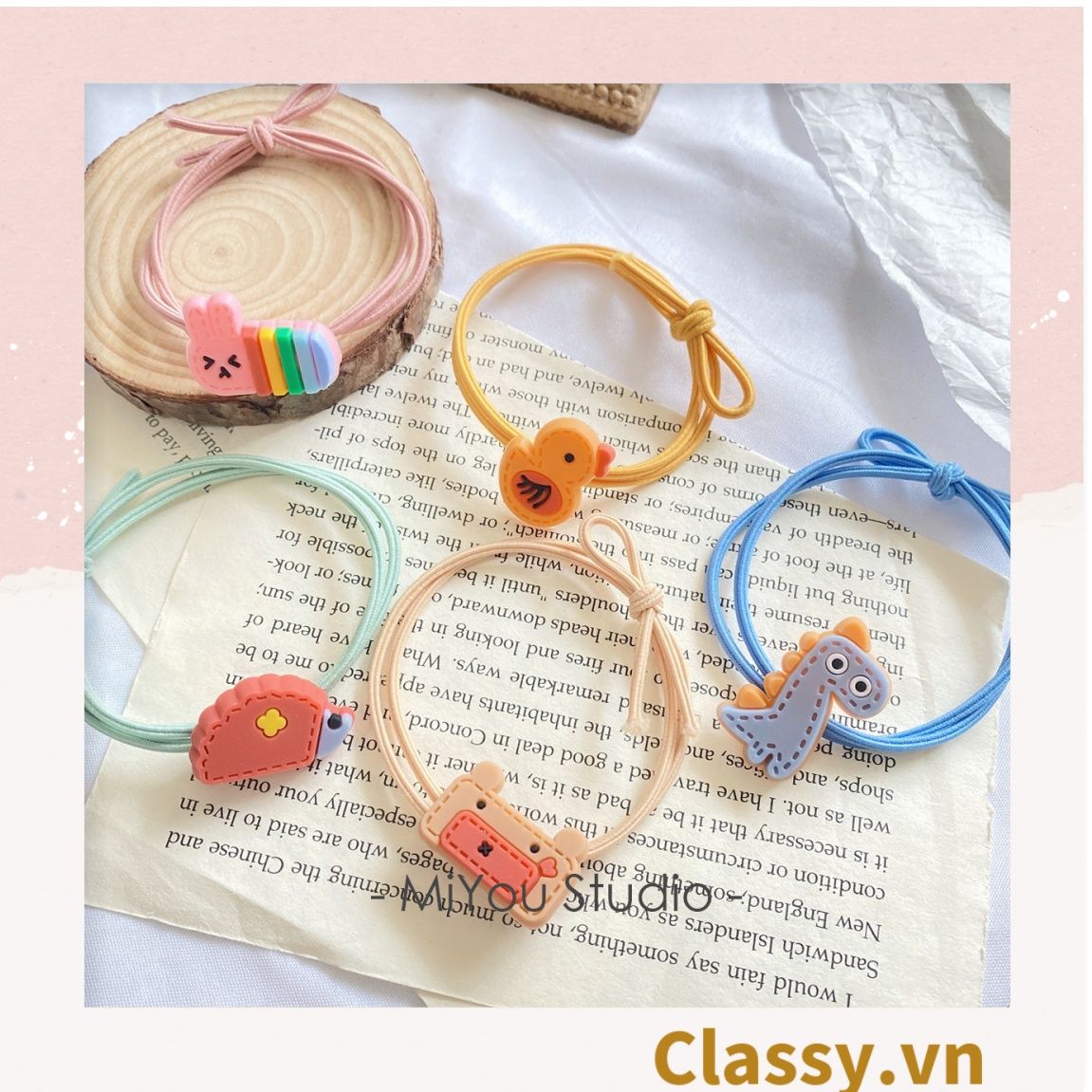 01 dây cột tóc đính hình chú cáo nhỏ, bền chắc giá rẻ, nữ tính PK736
