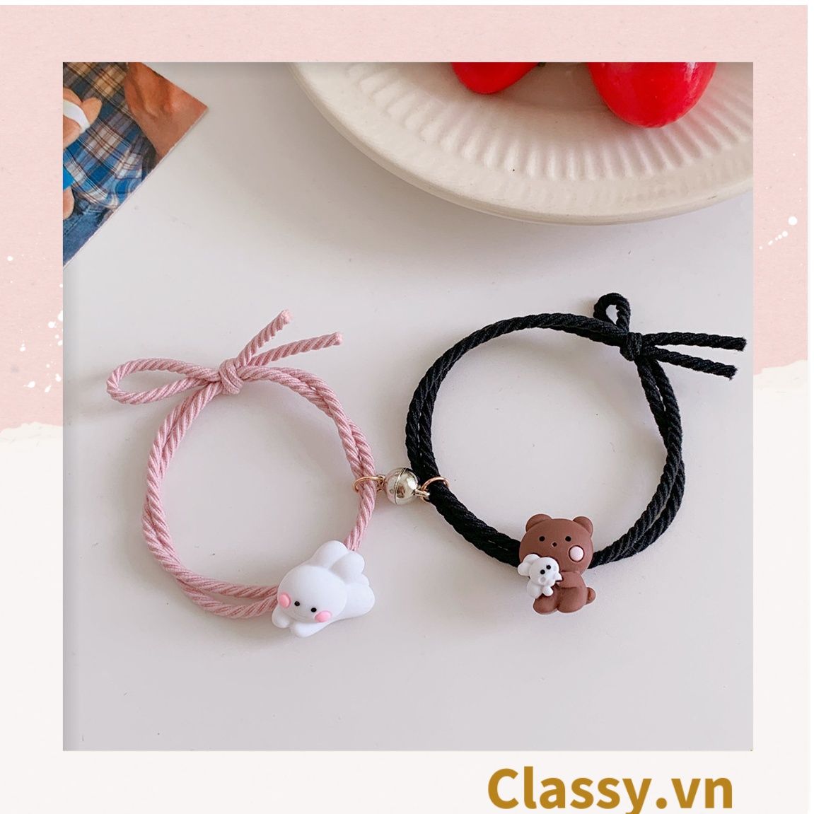 01 dây cột tóc đính hình chú cáo nhỏ, bền chắc giá rẻ, nữ tính PK736
