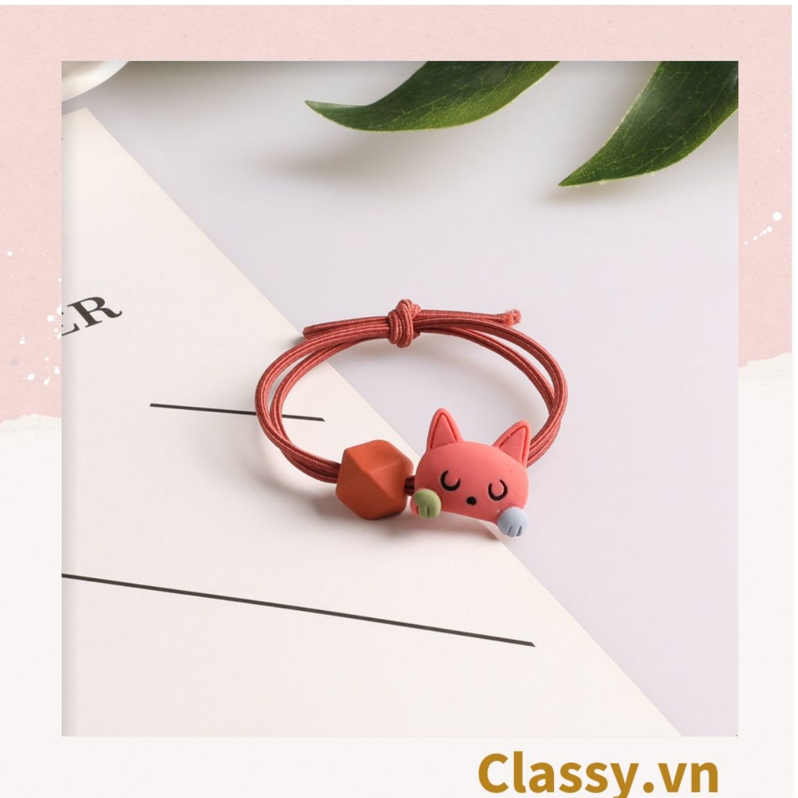 01 dây cột tóc đính hình chú cáo nhỏ, bền chắc giá rẻ, nữ tính PK736