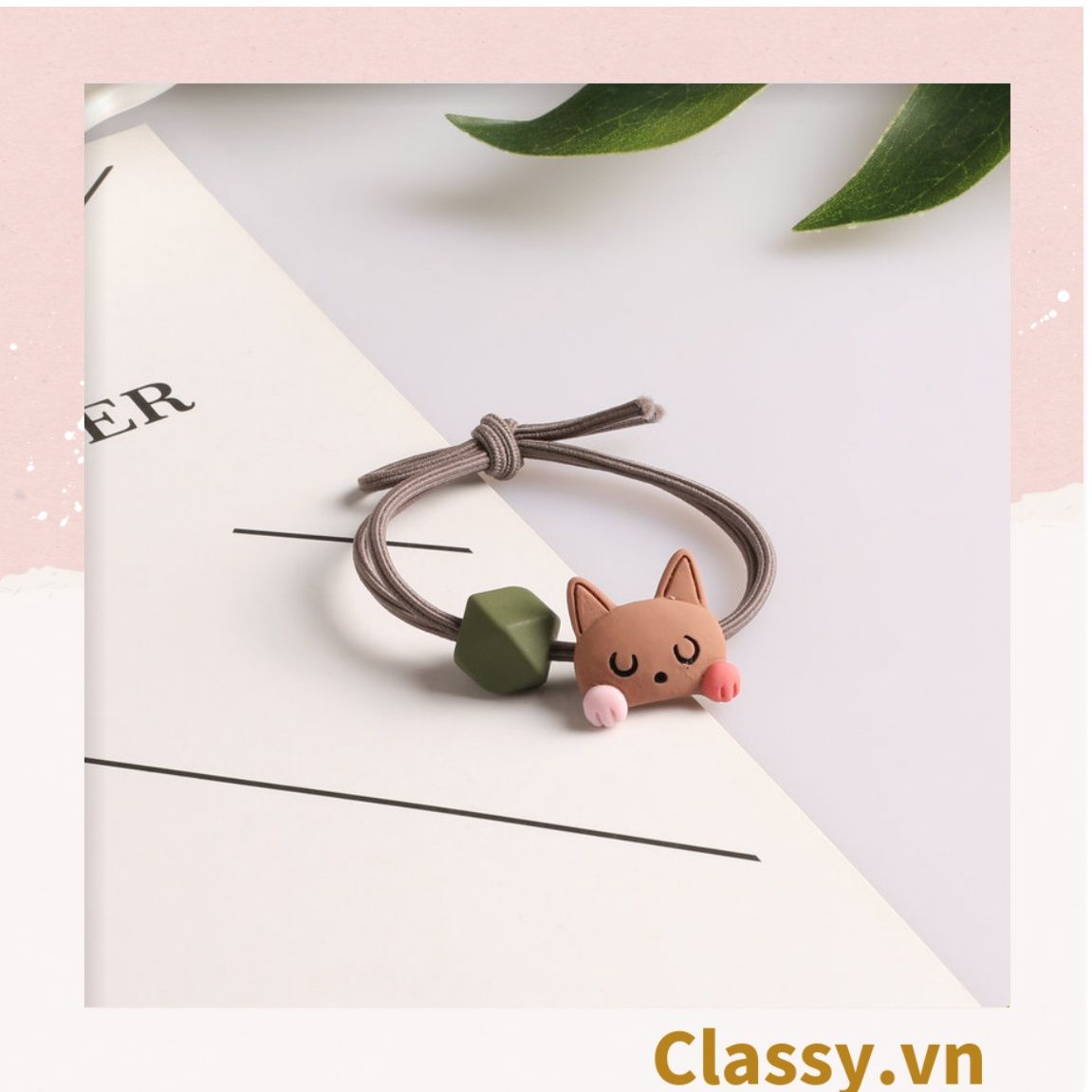 01 dây cột tóc đính hình chú cáo nhỏ, bền chắc giá rẻ, nữ tính PK736