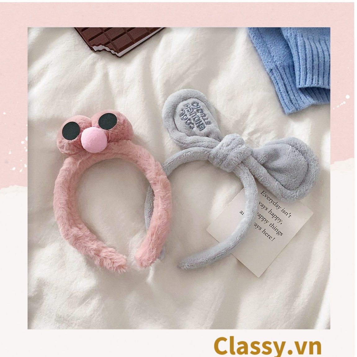 PK745 Cài tóc, băng đô, bờm tóc trùm qua đầu, nhiều hình dáng thú bông cute ngộ nghĩnh