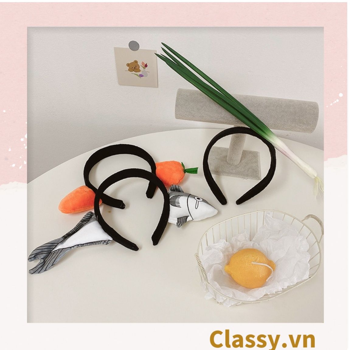 PK745 Cài tóc, băng đô, bờm tóc trùm qua đầu, nhiều hình dáng thú bông cute ngộ nghĩnh