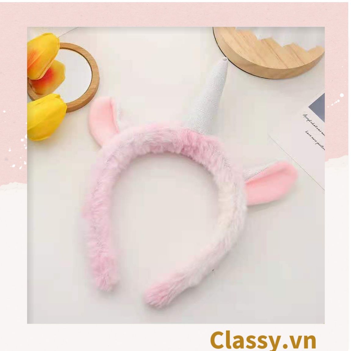 PK745 Cài tóc, băng đô, bờm tóc trùm qua đầu, nhiều hình dáng thú bông cute ngộ nghĩnh