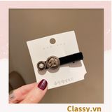  PK774 Bộ sưu tập hoàng gia - Scrunchies, kẹp tóc, nơ buộc tóc tông be, gắn ruy băng và đính đá nhiều lớp sang chảnh 