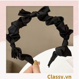  PK774 Bộ sưu tập hoàng gia - Scrunchies, kẹp tóc, nơ buộc tóc tông be, gắn ruy băng và đính đá nhiều lớp sang chảnh 