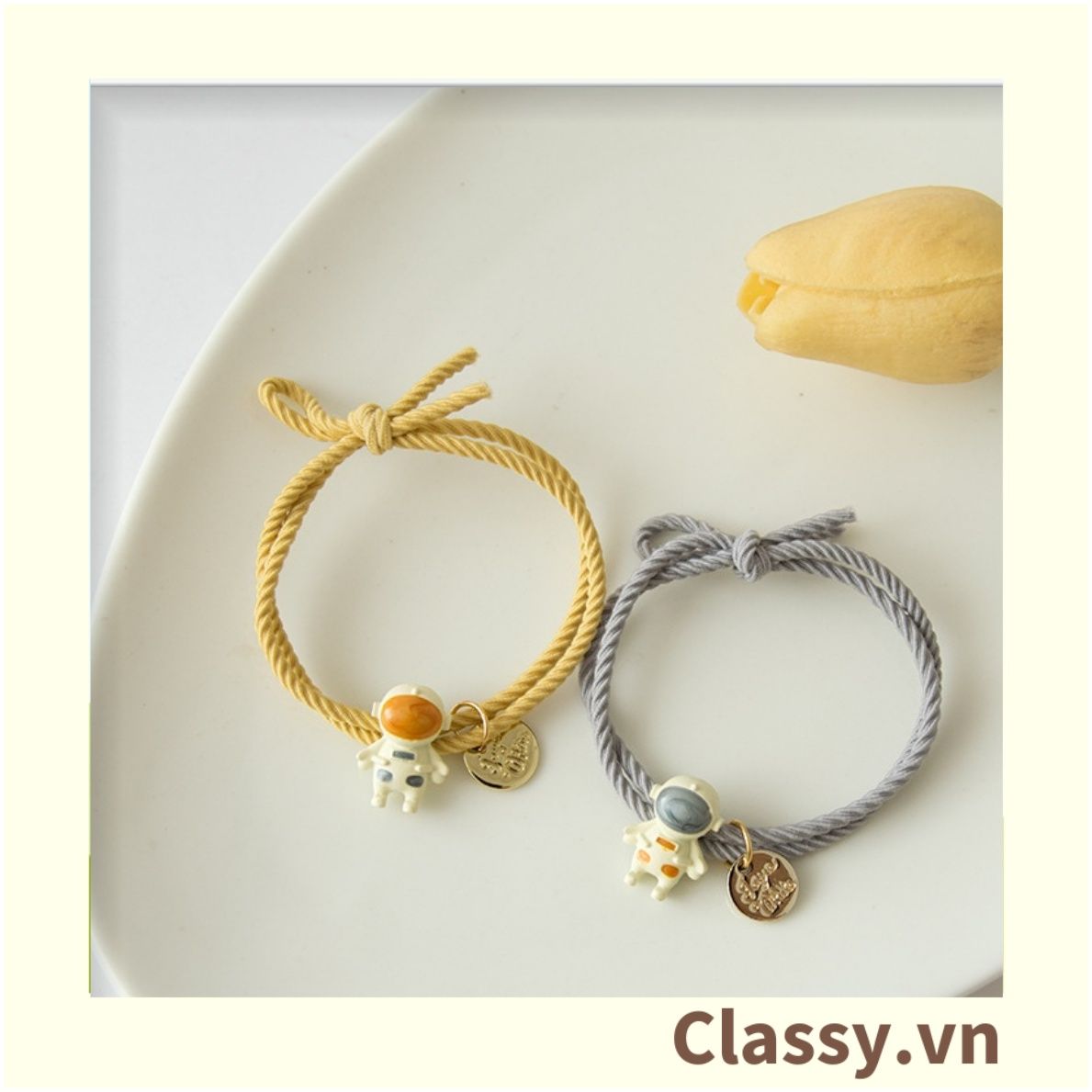 01 dây cột tóc đính hình phi hành gia ngộ nghĩnh PK780- phong cách Hàn Quốc