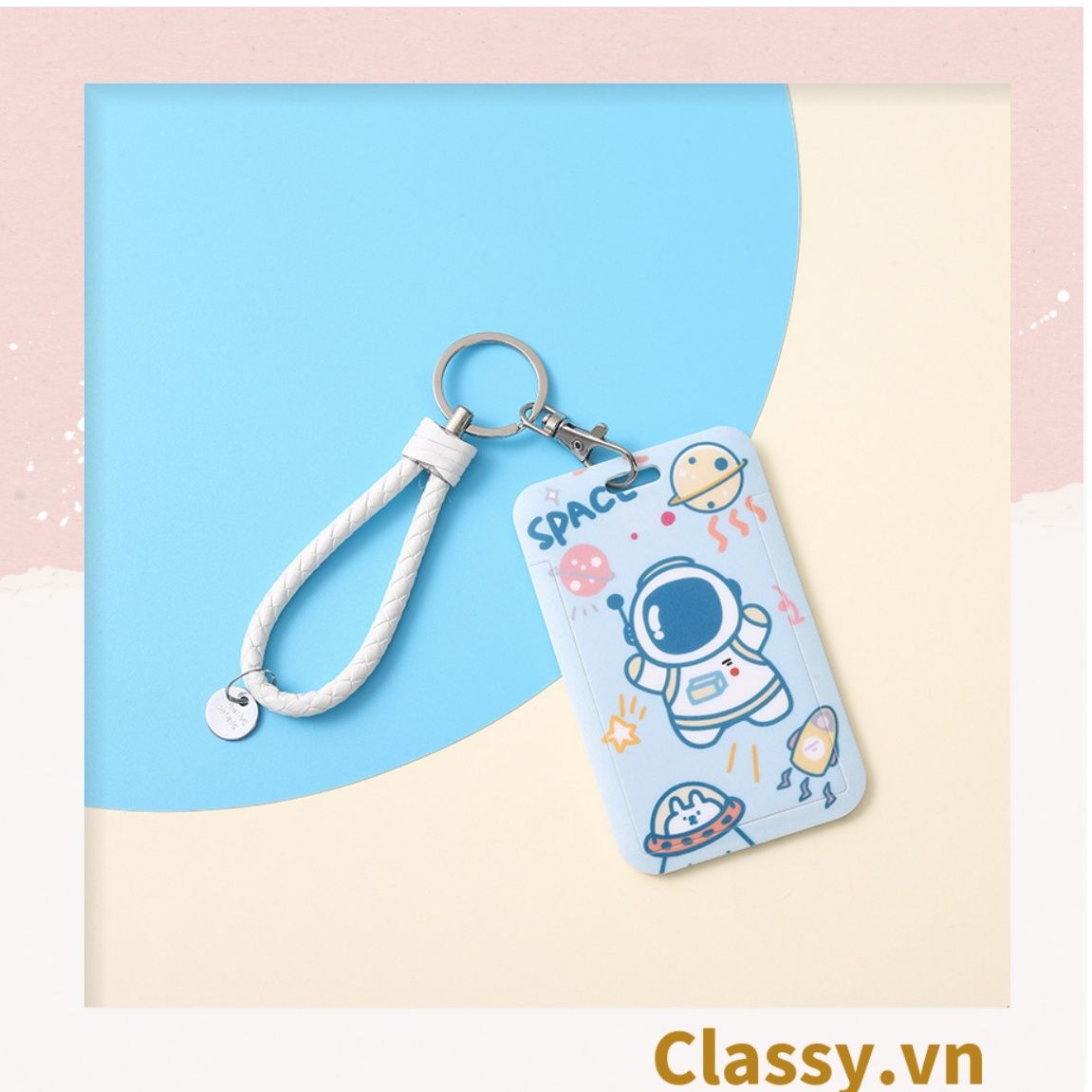 PK798 Bao đựng thẻ cứng đựng thẻ cửa, thẻ xe bus, thẻ ngân hàng, móc chìa khóa dành cho sinh viên, nhân viên văn phòng