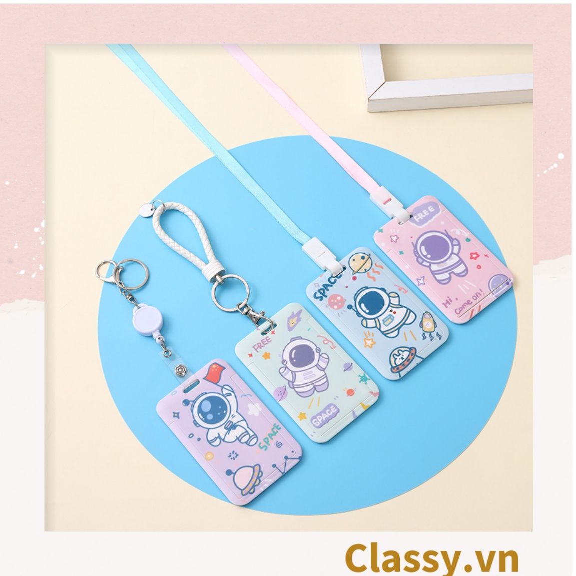 PK798 Bao đựng thẻ cứng đựng thẻ cửa, thẻ xe bus, thẻ ngân hàng, móc chìa khóa dành cho sinh viên, nhân viên văn phòng
