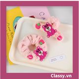  PK799 Bộ sưu tập dây cột tóc băng đô và kẹp tóc màu hồng tía, in hình gấu Teddy cute ngộ nghĩnh 