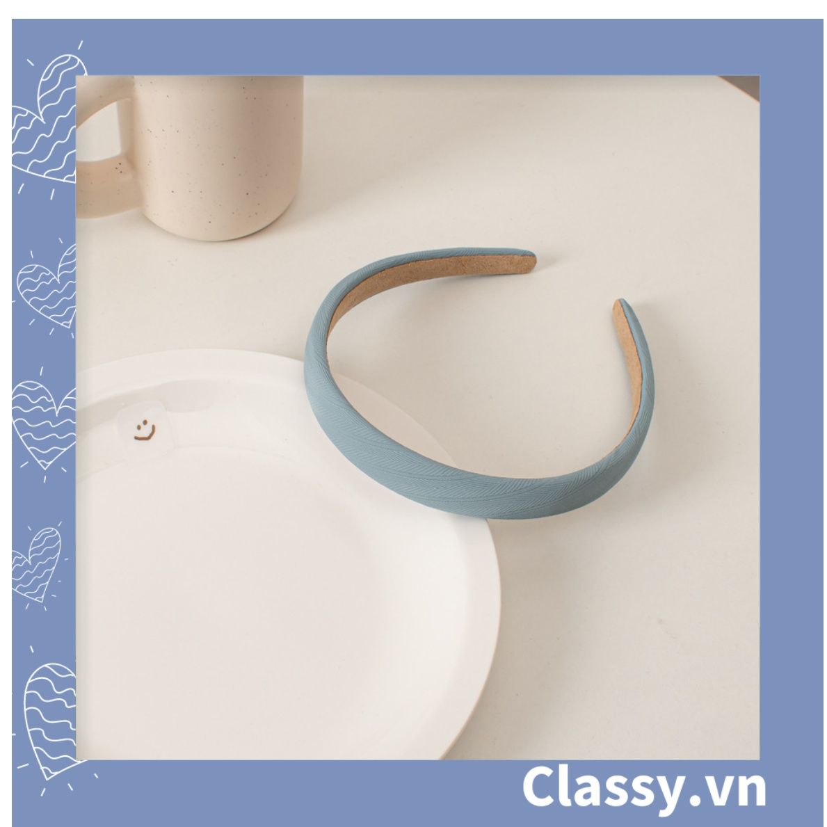 PK910 Băng đô cài tóc tông màu xanh dương nhiều màu kiểu xinh xắn thanh lịch