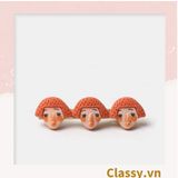  PK912 Kẹp tóc mỏ vịt cột tóc kẹp gắp họa tiết sơn dầu hoạt hình cute nghịch ngợm 