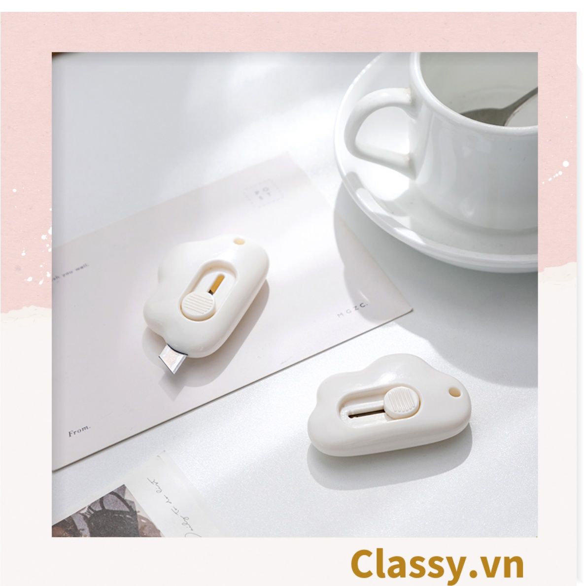  Dao Rọc Giấy Hình đám mây cute dễ thương, dài 6 CM có thể làm móc khóa PK920 