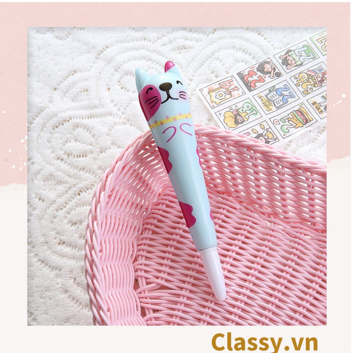 Bút Véo Bút viết squishy siêu dễ thương phục hồi sáng tạo ngòi 0.5mm nhiều màu tùy chọn cho học sinh/sinh viên; dùng viết lên sổ lưu bút, quà tặng, thiệp PK924