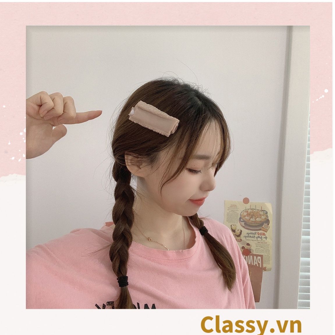 Kẹp tóc dạng clip mỏ vịt, họa tiết minh họa các loại đồ ăn, tinh nghịch hài hước hot tiktok PK935