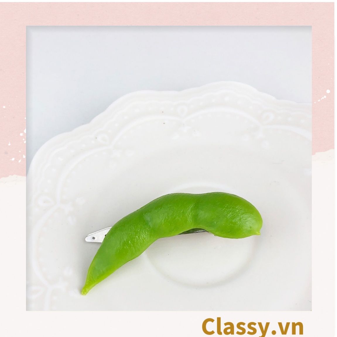 Kẹp tóc dạng clip mỏ vịt, họa tiết minh họa các loại đồ ăn, tinh nghịch hài hước hot tiktok PK935