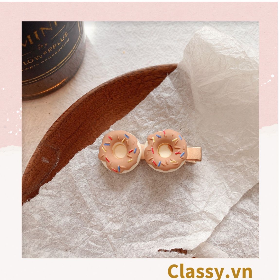 Kẹp tóc dạng clip mỏ vịt, họa tiết minh họa các loại đồ ăn, tinh nghịch hài hước hot tiktok PK935