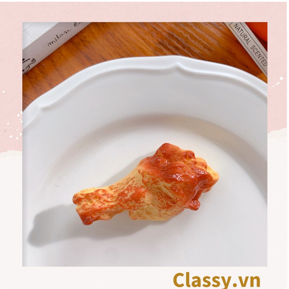 Kẹp tóc dạng clip mỏ vịt, họa tiết minh họa các loại đồ ăn, tinh nghịch hài hước hot tiktok PK935