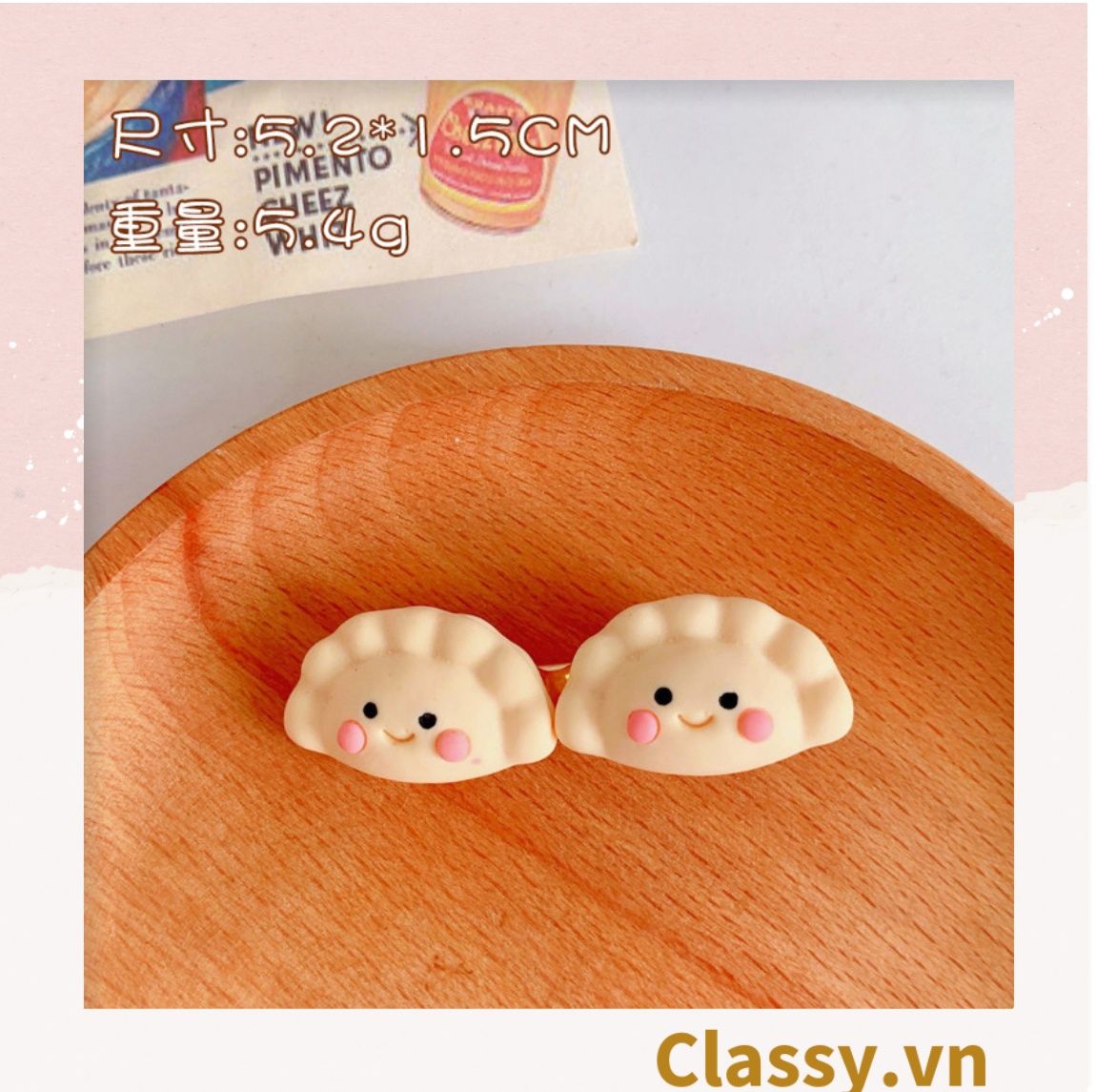 Kẹp tóc dạng clip mỏ vịt, họa tiết minh họa các loại đồ ăn, tinh nghịch hài hước hot tiktok PK935