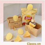  PK936 Kẹp giữ mép túi đồ ăn, túi ăn dở họa tiết minh họa BimBIm snack khoai tây LAYS, tinh nghịch hài hước hot tiktok 